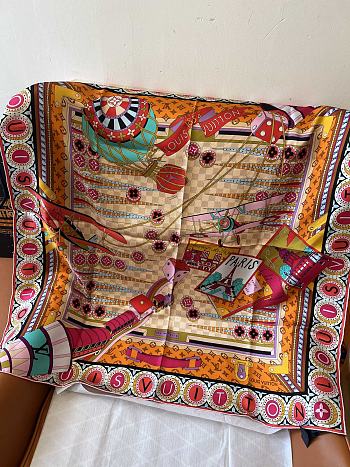 Okify Louis Vuitton Mulberry Silk Scarf 90x90cm 24504