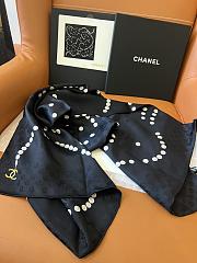 Okify CC Mulberry Silk Scarf In Black 90x90cm 24505 - 3
