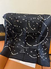 Okify CC Mulberry Silk Scarf In Black 90x90cm 24505 - 2