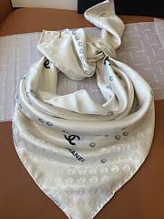 Okify CC Mulberry Silk Scarf In White 90x90cm 24506 - 6
