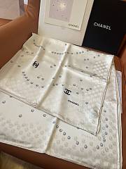 Okify CC Mulberry Silk Scarf In White 90x90cm 24506 - 4