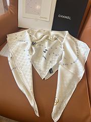 Okify CC Mulberry Silk Scarf In White 90x90cm 24506 - 3