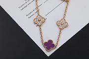 Okify VCA Rose Gold Bracelet In Purple And Diamond  - 4