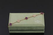 Okify VCA Rose Gold Bracelet In Purple And Diamond  - 2