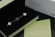Okify VCA Silver Bracelet In Red And Diamond  - 2