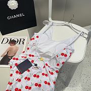 Okify Louis Vuitton Cherry Swimming Suit In White  - 3