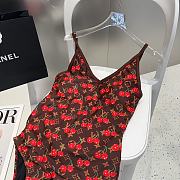 Okify Louis Vuitton Cherry Swimming Suit In Brown - 6