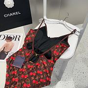 Okify Louis Vuitton Cherry Swimming Suit In Brown - 2