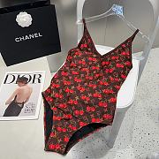 Okify Louis Vuitton Cherry Swimming Suit In Brown - 1