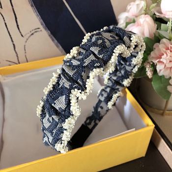 Okify Dior Denim Blue Headband 