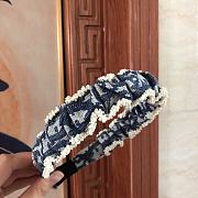 Okify Dior Denim Blue Headband  - 4