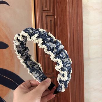 Okify Dior Denim Black Headband 