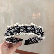 Okify Dior Denim Black Headband  - 6