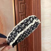 Okify Dior Denim Black Headband  - 4