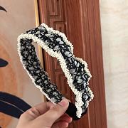 Okify Dior Denim Black Headband  - 3