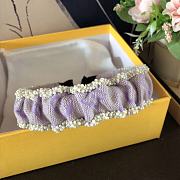 Okify Louis Vuitton Purple Headband  - 4