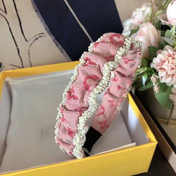 Okify Louis Vuitton Pink Headband 