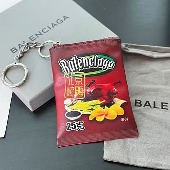Okify Balenciaga Dark Red Potato Chip Key Chain