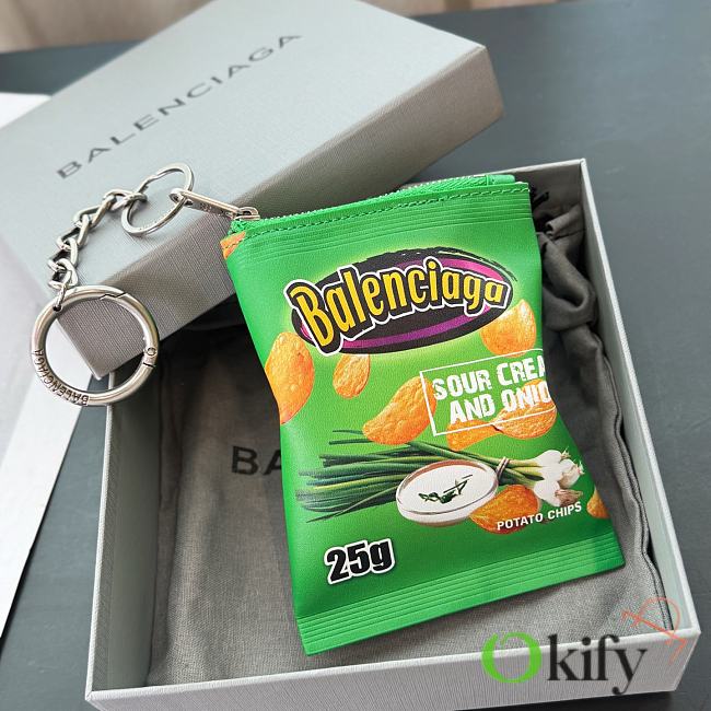 Okify Balenciaga Green Potato Chip Key Chain - 1