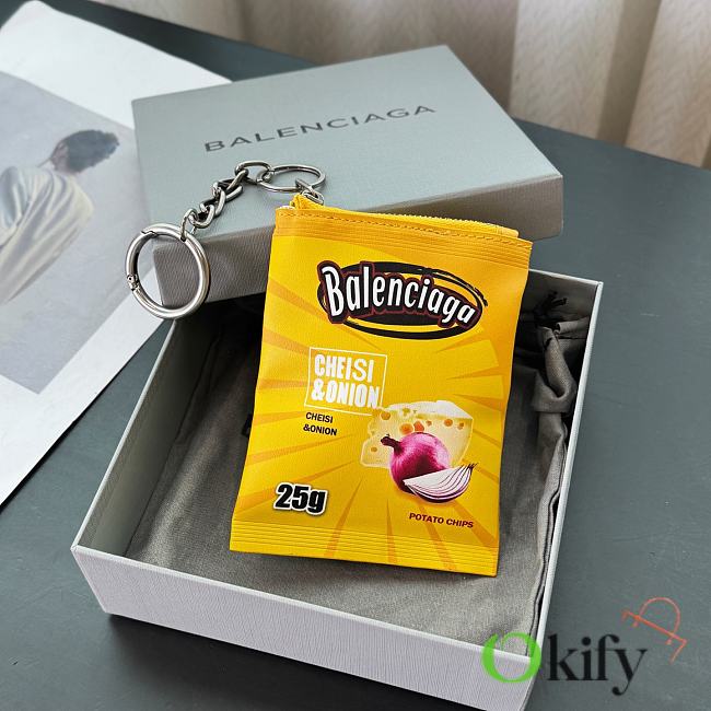 Okify Balenciaga Yellow Potato Chip Key Chain - 1