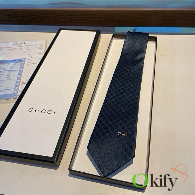 Okify Gucci Black Silk Tie 24550 - 1