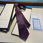 Okify Gucci Dark Blue And Red Silk Tie 24551 - 6