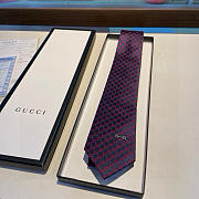 Okify Gucci Dark Blue And Red Silk Tie 24551 - 1