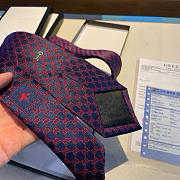 Okify Gucci Dark Blue And Red Silk Tie 24551 - 3