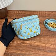Okify Louis Vuitton Mini Bumbag In Blue And Yellow M83694 18x7x12cm   - 1
