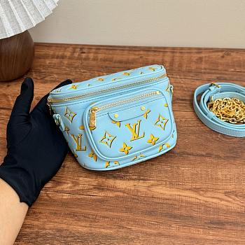 Okify Louis Vuitton Mini Bumbag In Blue And Yellow M83694 18x7x12cm  
