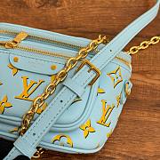 Okify Louis Vuitton Mini Bumbag In Blue And Yellow M83694 18x7x12cm   - 5
