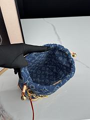 Okify Louis Vuitton Nano Noe Denim Bucket Bag M83043 17.5x20.5x8.8cm - 4