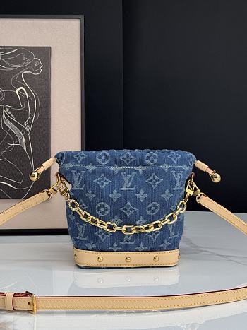 Okify Louis Vuitton Nano Noe Denim Bucket Bag M83043 17.5x20.5x8.8cm