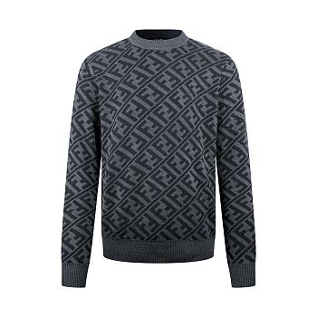Okify Fendi Twill FF Gray Pullover Sweater