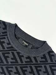 Okify Fendi Twill FF Gray Pullover Sweater - 3