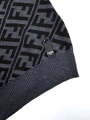 Okify Fendi Twill FF Gray Pullover Sweater - 2