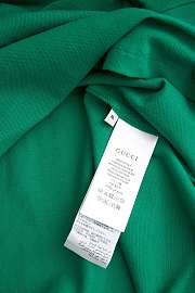 Okify Gucci V-neck Green Polo Shirt  - 2