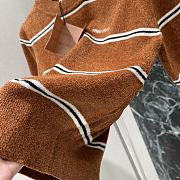 Okify MiuMiu Round Neck Knitted Short Sleeves Top In Brown - 3