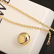 Okify Loewe Gold Bean Necklace  - 5