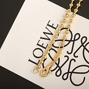 Okify Loewe Gold Bean Necklace  - 3