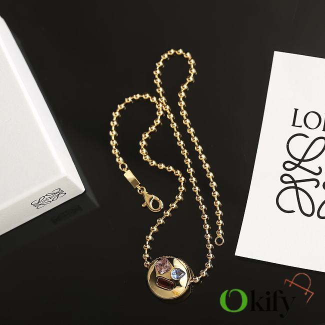 Okify Loewe Gold Bean Necklace  - 1