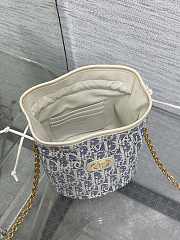 Okify Dior 30 Montaigne Mini Bucket Bag With Drawstring In White 16x13x18.5cm - 2