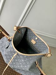 Okify Louis Vuitton CarryAll MM Denim Gray Bag M13289 39x30x15cm - 4