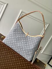 Okify Louis Vuitton CarryAll MM Denim Gray Bag M13289 39x30x15cm - 3