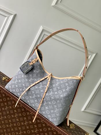 Okify Louis Vuitton CarryAll MM Denim Gray Bag M13289 39x30x15cm