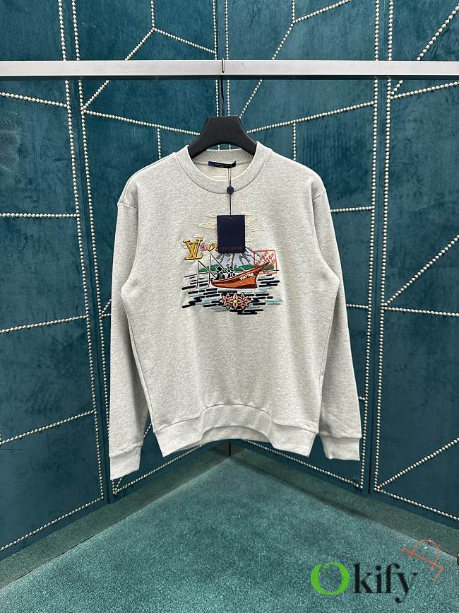Okify Louis Vuitton Light Gray Sweater 1AIMM7 - 1