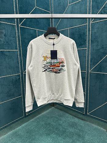 Okify Louis Vuitton Light Gray Sweater 1AIMM7