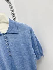 Okify Louis Vuitton Blue Polo Shirt  - 6