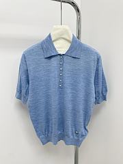 Okify Louis Vuitton Blue Polo Shirt  - 1