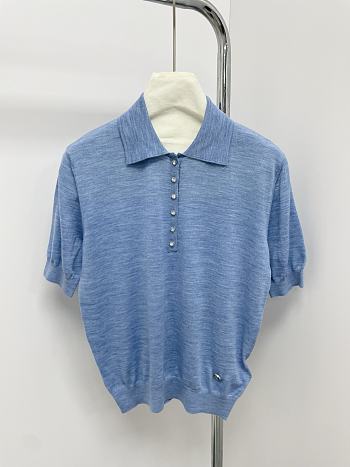 Okify Louis Vuitton Blue Polo Shirt 